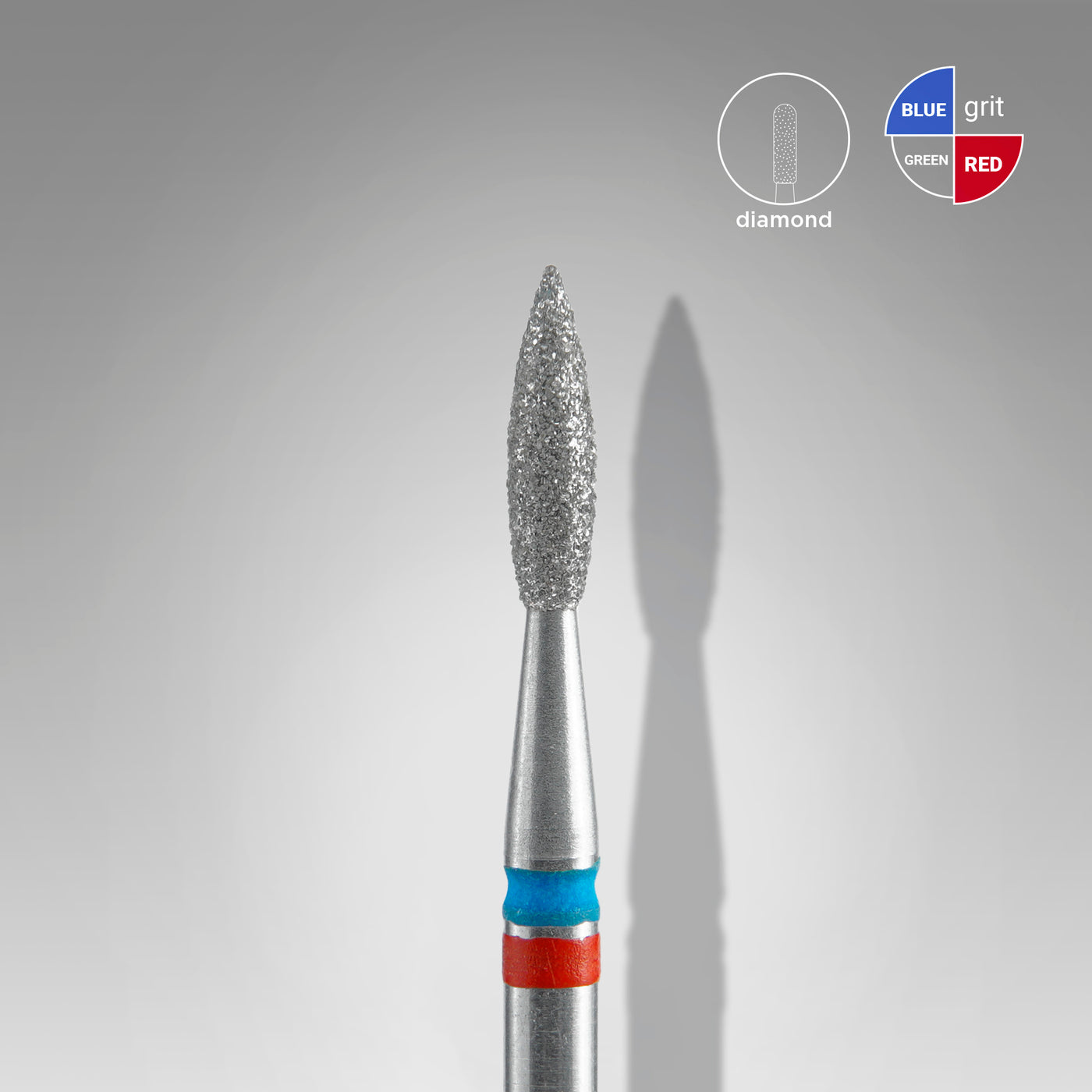 Staleks Diamond nail drill bit DUO flame red-blue EXPERT h - FA11RB021/8 - Bild 1