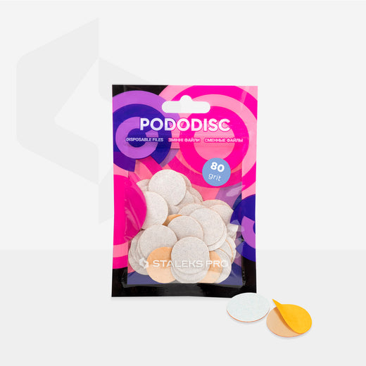 Staleks Disposable white files for pedicure disc PODODISC - PDF-20-80W - Bild 3