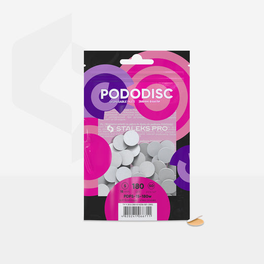 Staleks Disposable white files on soft foam layer for pedi - PDFS-15-180W - Bild 3