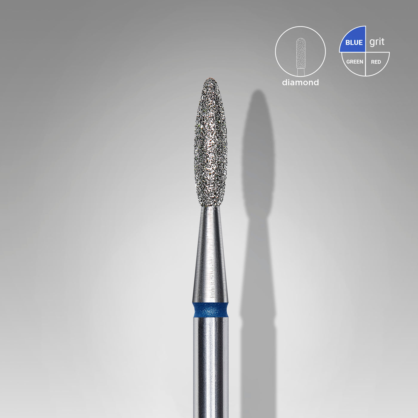 Staleks Diamond nail drill bit flame blue EXPERT head diam - FA10B021/8 - Bild 1