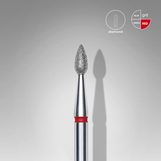 Staleks Diamond nail drill bit drop red EXPERT head diamet - FA40R023/5 - Bild 1