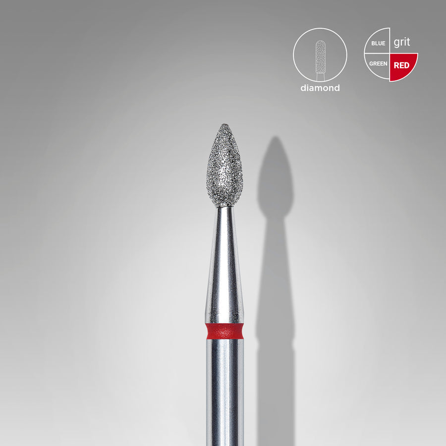 Staleks Diamond nail drill bit drop red EXPERT head diamet - FA40R023/5 - Bild 1