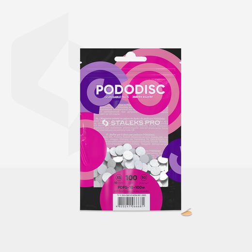 Staleks Disposable white files on soft foam layer for pedi - PDFS-10-100W - Bild 3