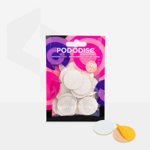 Staleks Disposable white files for pedicure disc PODODISC - PDF-25-80W - Bild 3