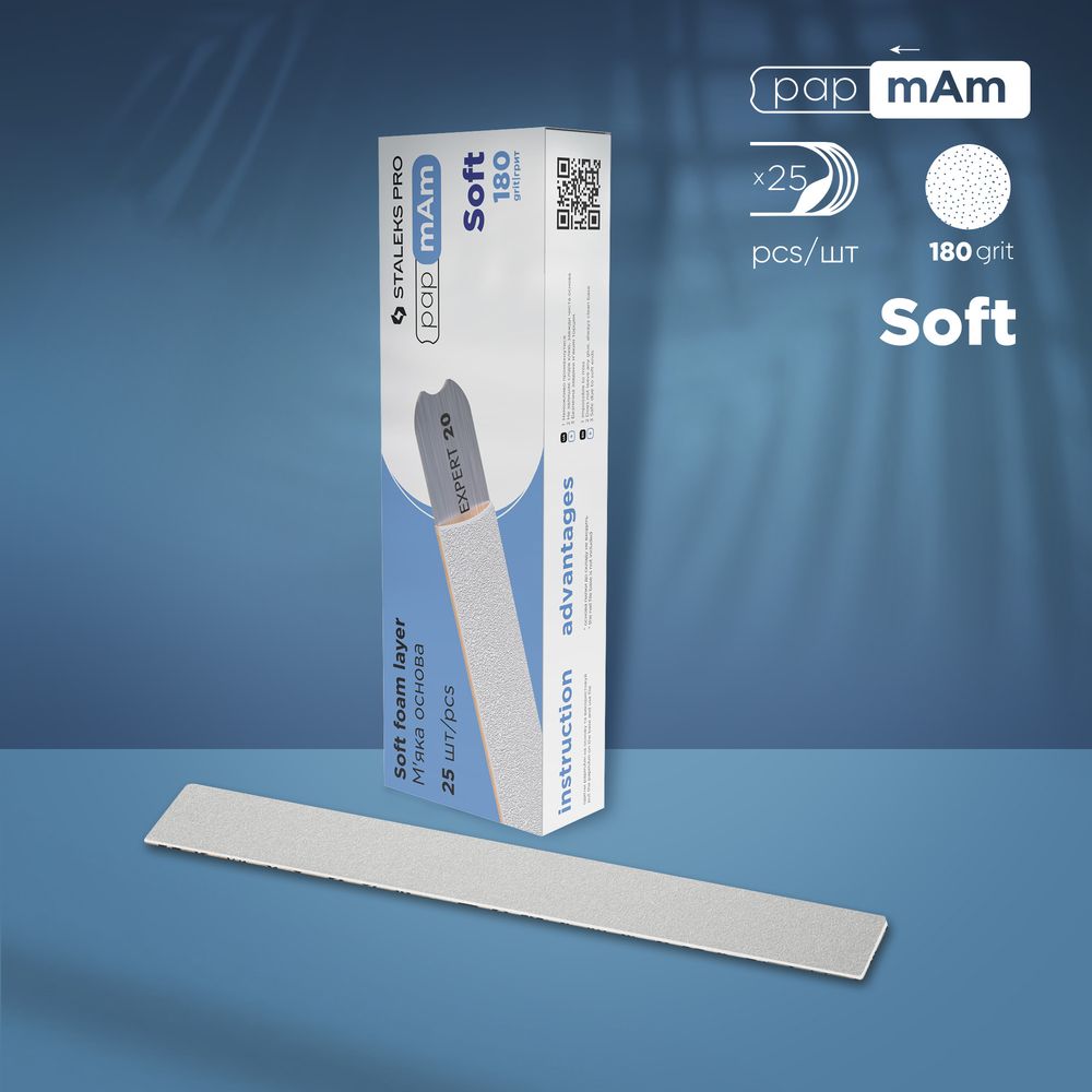 Staleks Disposable white files DFCE-20-180/25W papmAm on s - DFCE-20-180/25W - Bild 1