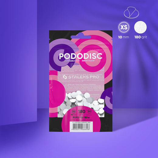 Staleks Disposable white files on soft foam layer for pedi - PDFS-10-180W - Bild 1