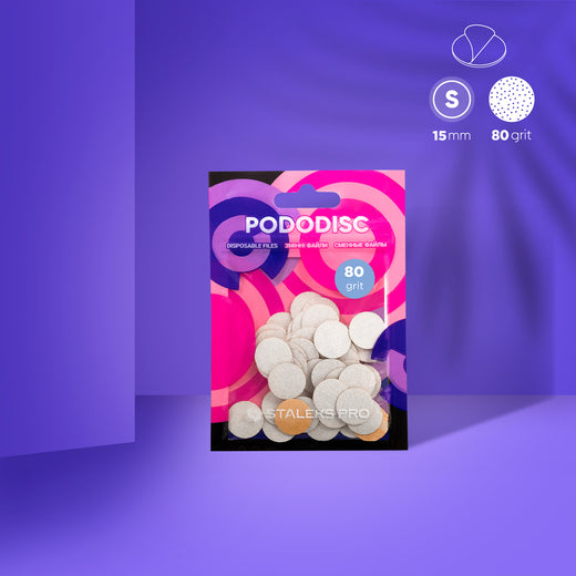 Staleks Disposable white files for pedicure disc PODODISC - PDF-15-80W - Bild 1