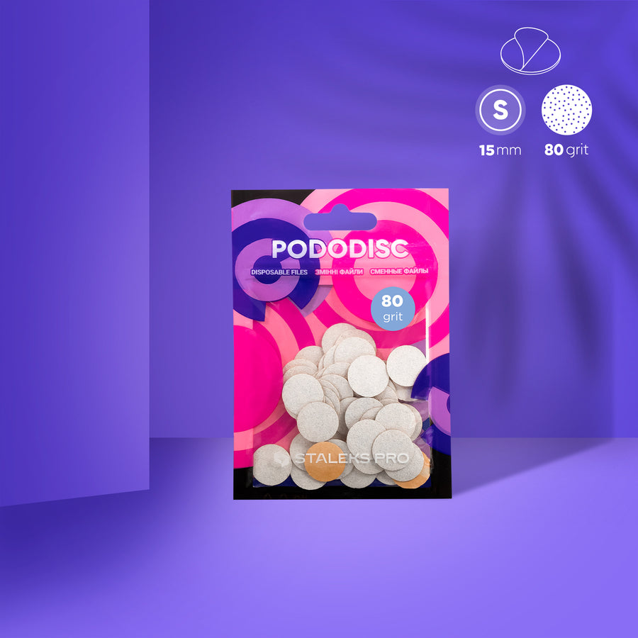Staleks Disposable white files for pedicure disc PODODISC - PDF-15-80W - Bild 1