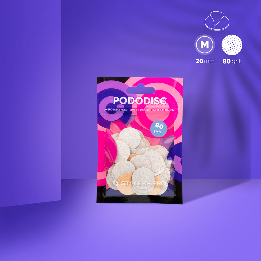 Staleks Disposable white files for pedicure disc PODODISC - PDF-20-80W - Bild 1