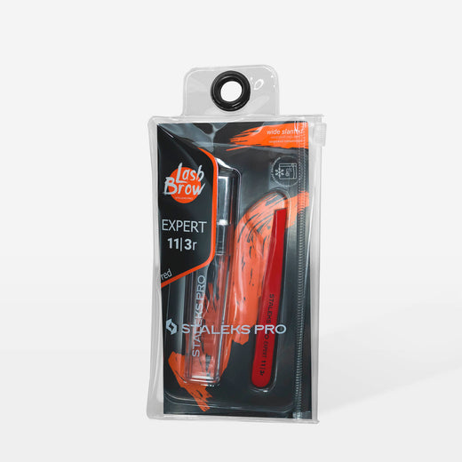 Staleks Eyebrow tweezers red EXPERT 11 TYPE 3r (wide bevel - TE-11/3R - Bild 4