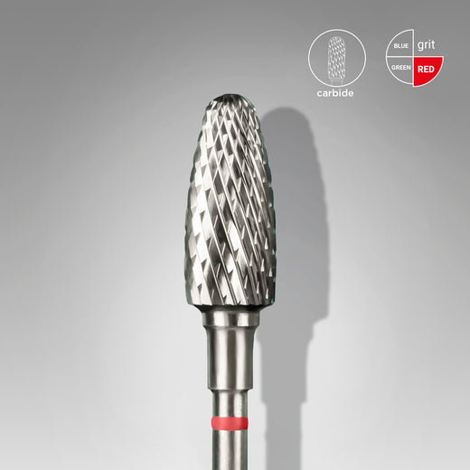 Staleks Carbide nail drill bit corn red EXPERT head diamet - FT90R050/13 - Bild 1