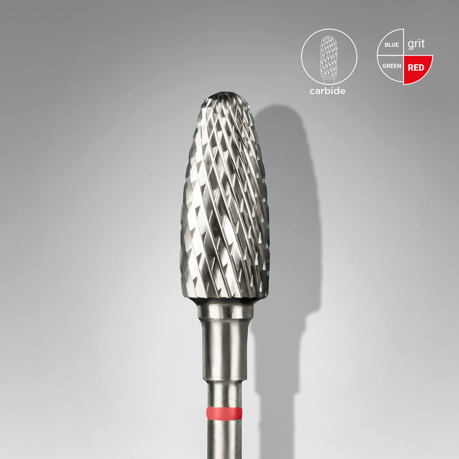 Staleks Carbide nail drill bit corn red EXPERT head diamet - FT90R050/13 - Bild 1