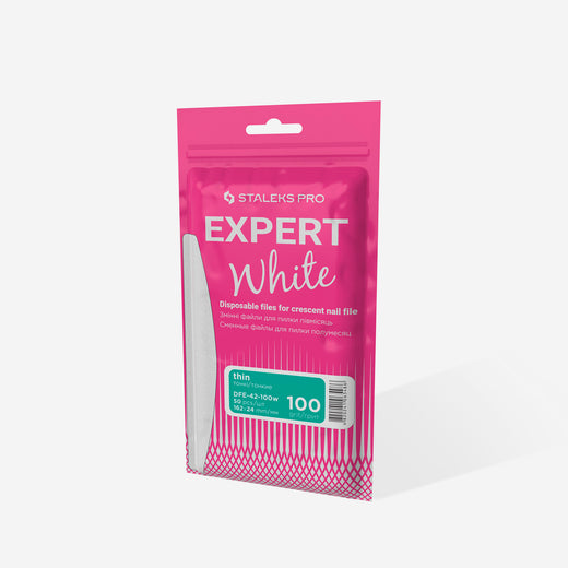 Staleks Disposable white files for crescent nail file EXPE - DFE-42-100W - Bild 4