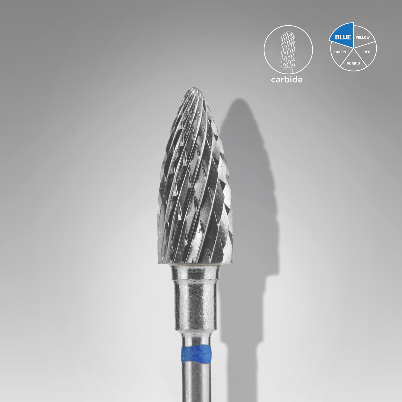 Staleks Carbide nail drill bit FT110B060/14 pine cone blue - FT110B060/14 - Bild 1