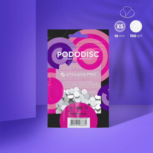 Staleks Disposable white files on soft foam layer for pedi - PDFS-10-100W - Bild 1